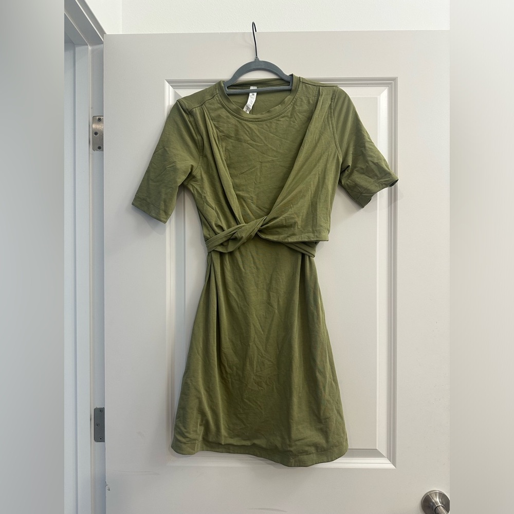 Green lululemon wrap dress